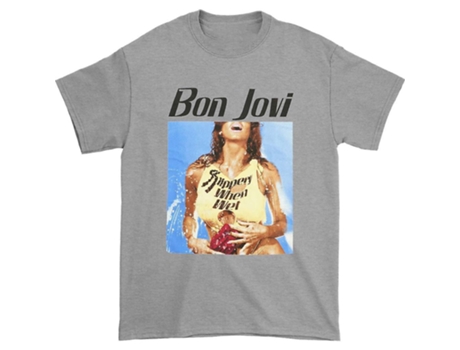 Camiseta ROCKINSTONE resbaladiza cuando está mojada de Bon Jovi (XL)