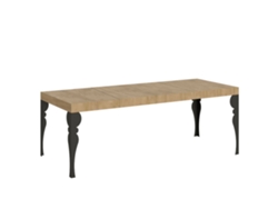 Mesa extensible Paxon Premium 160/420x90 cm Roble natural con patas antracita Itamoby
