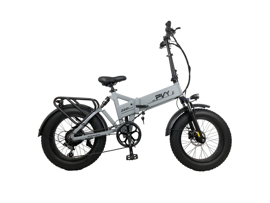 Bicicleta eléctrica PVY Z20 Plus 1000W Motor 50km/h Velocidad 16.5Ah Batería 80-120km Autonomía 150kg Carga - Gris