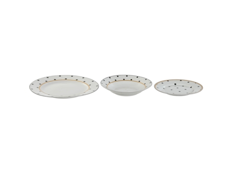 Set de Vajilla HOME ESPRIT Blanco Porcelana 18 Piezas 27 x 27 x 2 cm