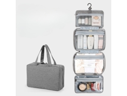 Neceser colgante para mujer, bolsa de viaje de gran capacidad, poliéster gris, Tommy01