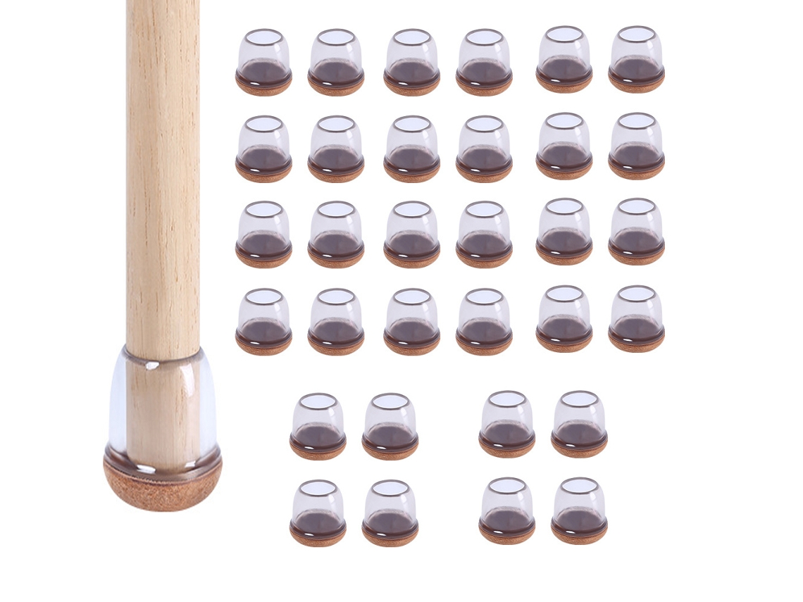 Juego de 32 protectores de silicona transparente