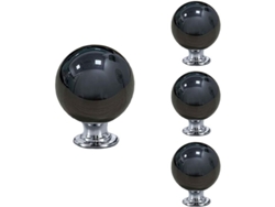 Juego De 4 Tiradores Redondos De Cerámica Negra Para Cajones Con Asas Para Muebles, 28 Mm, Fácil Instalación.