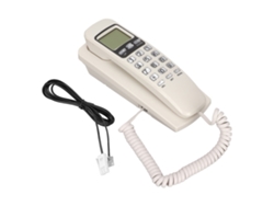 Telefone Mali Fixo com Fio, LCD, Calendário, ID Chamada, Botões, Para Casa e Escritório