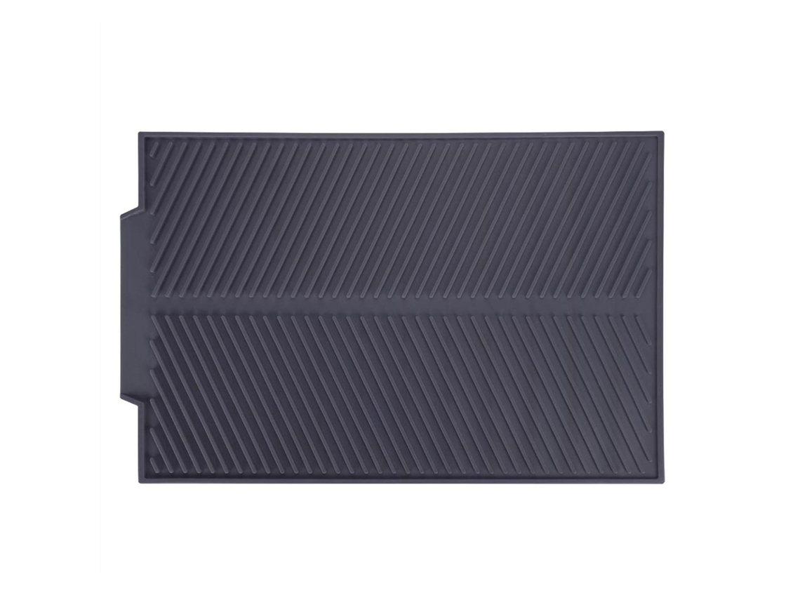 Alfombrilla Rectangular Antideslizante De Silicona Para Escurrir Platos - Gris