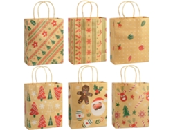 48 bolsas de regalo Kraft para Navidad – Bolsas de papel para envolver regalos de Navidad, dulces y recuerdos