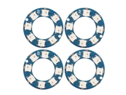 4 piezas de placa de anillo de luz LED RGB WS2812 5050 para decoración