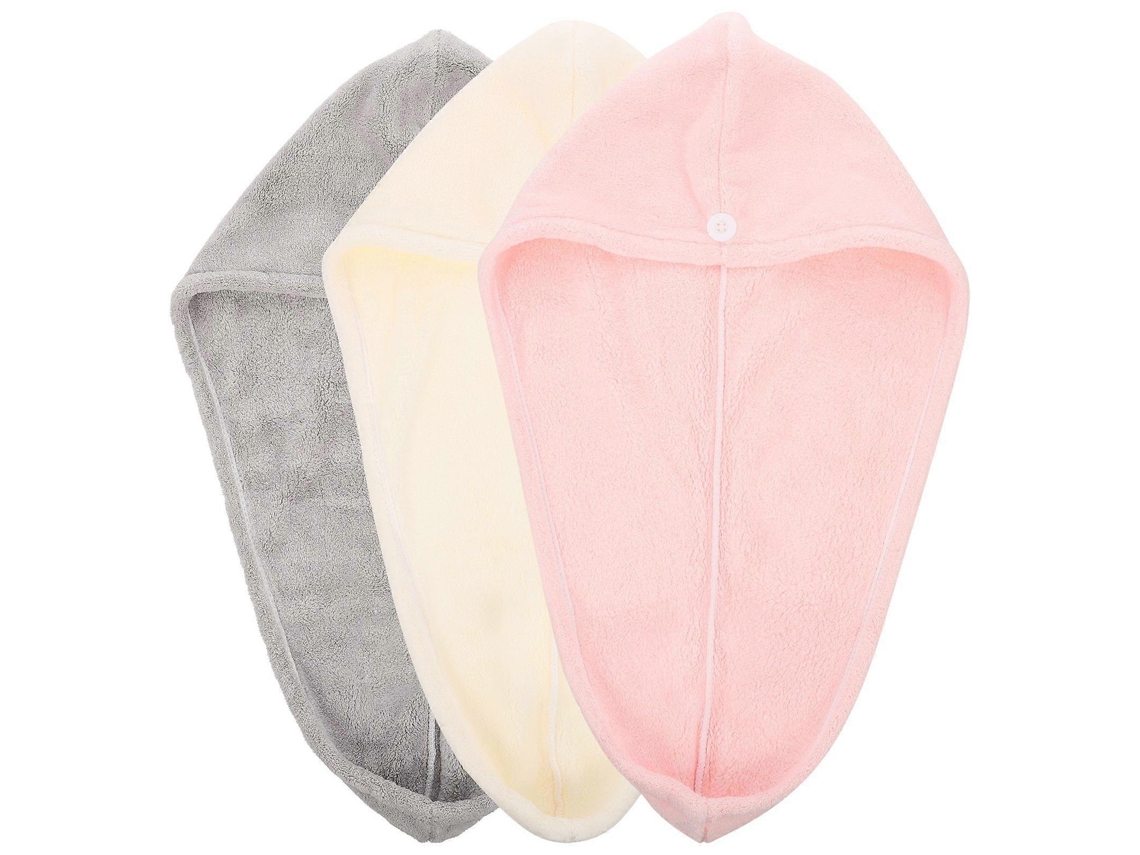Juego de 3 toallas de secado rápido para el cabello, prácticas toallas para envolver el cabello Rosewell
