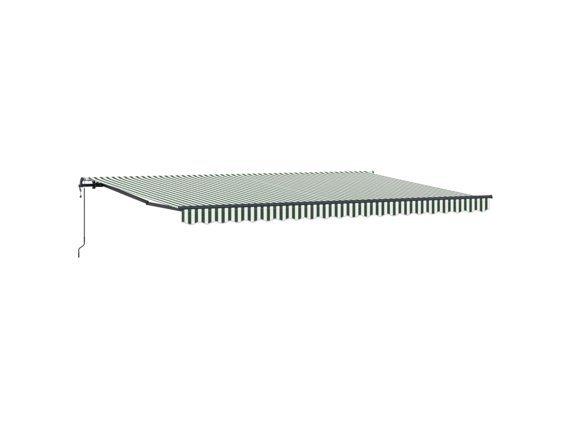 Maison Exclusive - Toldo Retráctil Verde Y 500 X 300 Cm Tela Y Aluminio