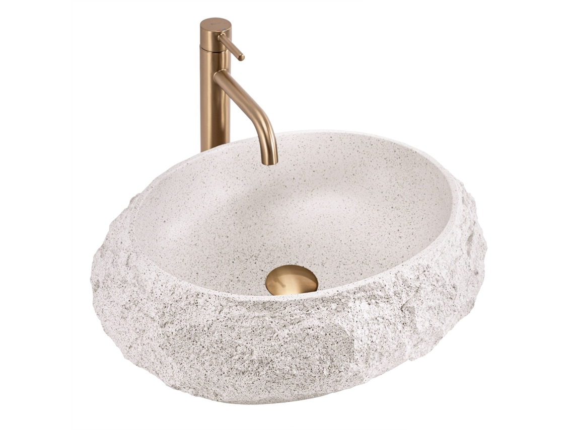 Lavabo sobre encimera beige Rea Mika