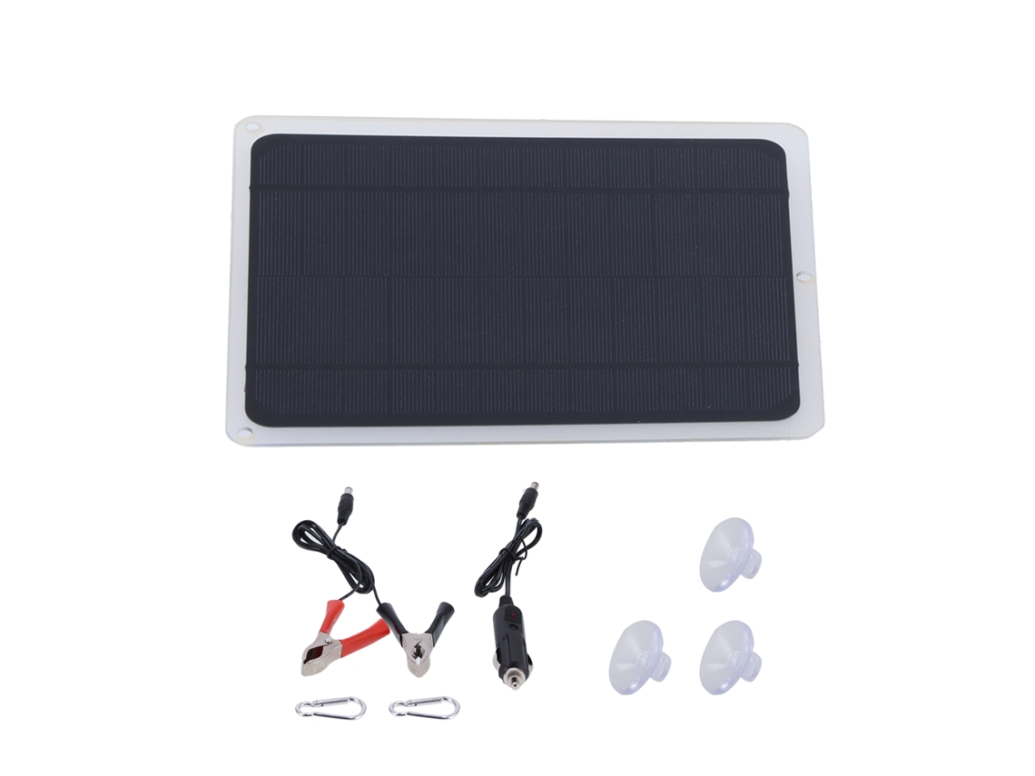 Cargador De Panel Solar Monocristalino De 6 W Y 12 V Para Coche, Caravana, Barco Y Teléfono Móvil - Ip65