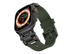 Correa universal XIAOMOYU para Apple Watch de 42/44/45/49 mm (Negro Verde)