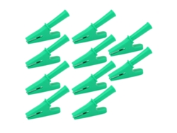 10pcs Pinza De Prueba Eléctrica 20a Apertura 10mm Para Equipos Electrónicos Maquinaria De Soldadura Verde