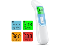 Termómetro de frente GOKOCO, termómetro médico de frente con alerta de fiebre, pantalla LCD, función de memoria e infrarrojos.