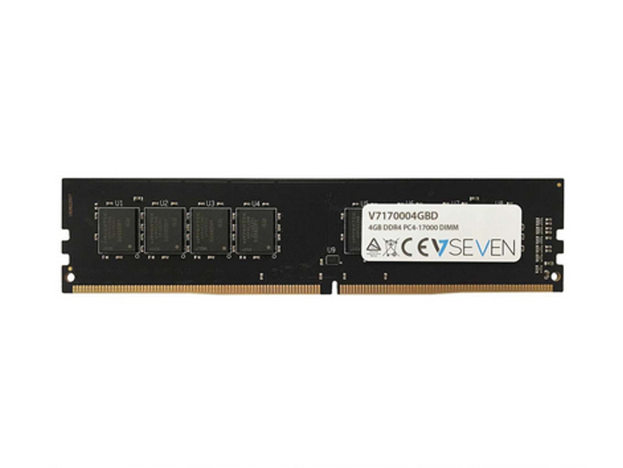 Memoria RAM DDR4 V7 V7170004GBD (1 x 4 GB - 2133 MHz - CL 15 - Negro)