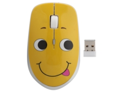Mouse Sem Fio Cartoon Com Sensor Óptico, Ajuste De Dpi 3 Velocidades, Receptor Usb E Design Silencioso