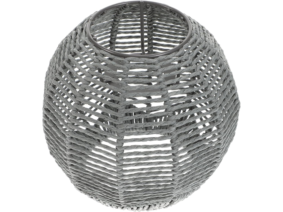 Cuerda De Papel Trenzada, Estructura Metálica Estable Para Lámpara De Techo Suspendida, Suaviza La Luz.