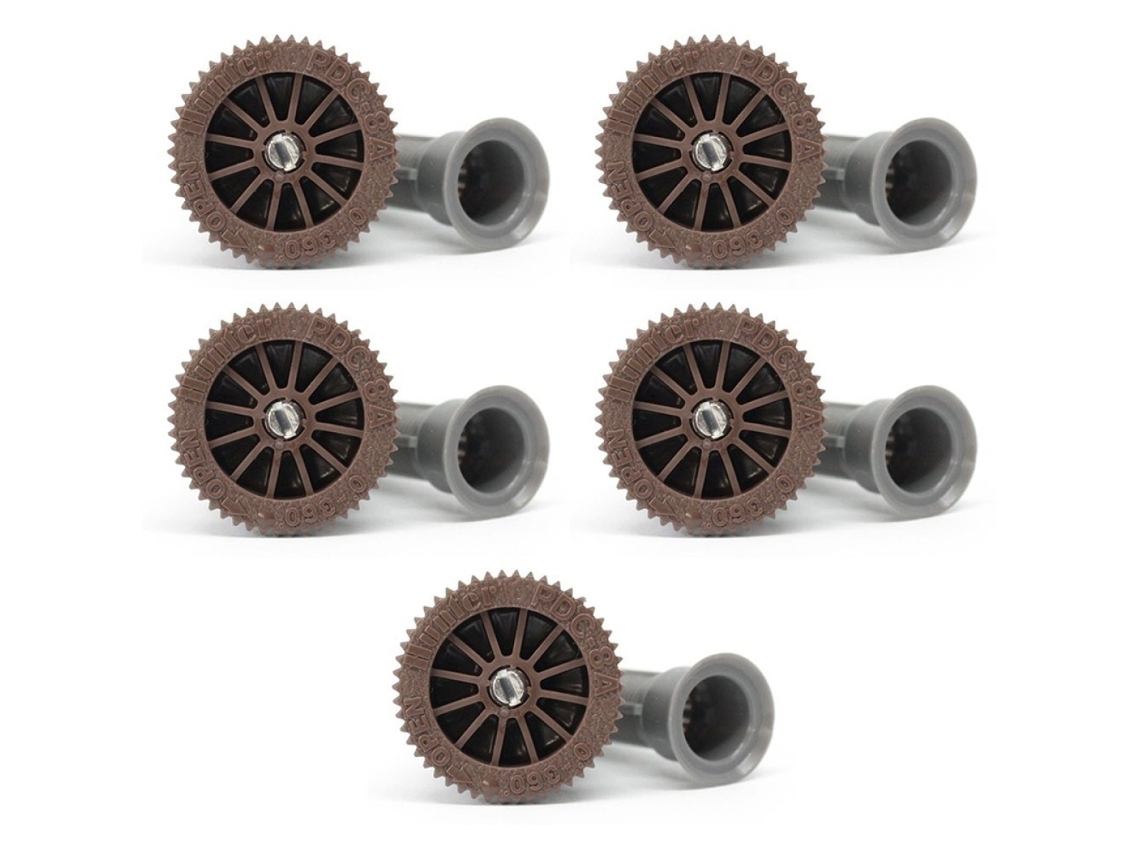 Tobera difusores 8A HUNTER. Alcance 2,40 mts. Pack de 5 Tobera HUNTER 8A. Características: Presión: 1 a 2,1 bares. Alcance: 2,40 mts Ajuste del