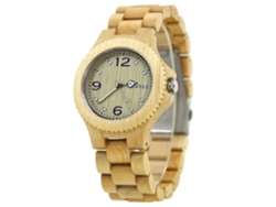 Reloj De Sandalo Con Dial Redondo Movimiento De Cuarzo Analógico Pulsera Maple