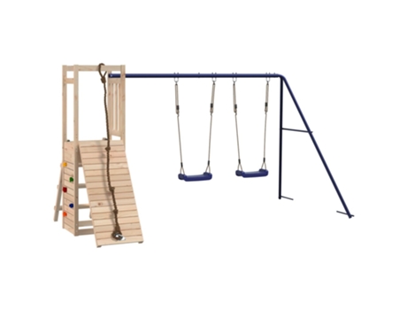 vidaXL Parque infantil de exterior madera maciza de pino