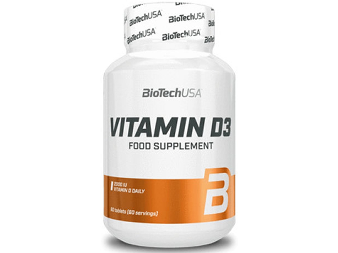 Complemento Alimentar BIOTECH USA Vitamin D3 60 Tabs