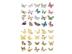 Juego surtido de pegatinas transparentes de mariposas, pegatinas impermeables para monopatín y portátil RNEMITERY