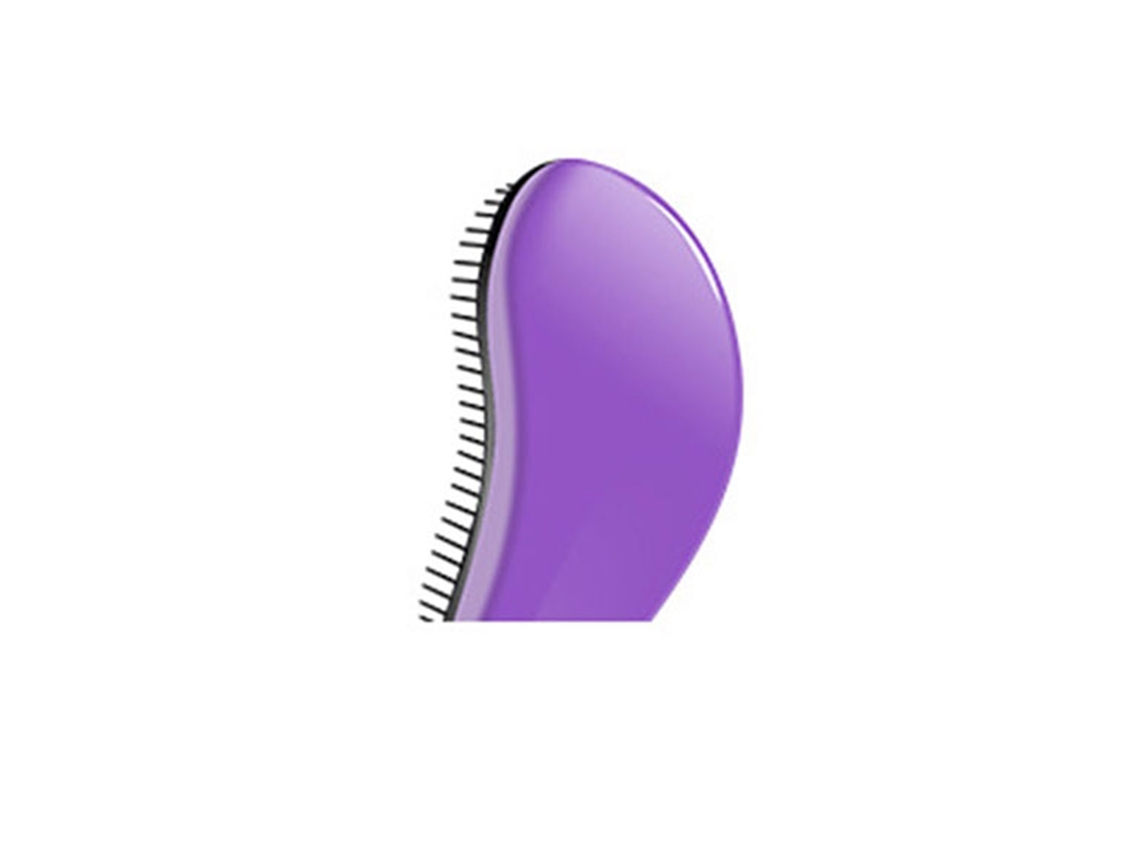 Escova Desembaraçadora Portátil Para Cabelo Mulher Adulto Criança Seco Molhado Cacheado Grosso Afro Roxo Escuro