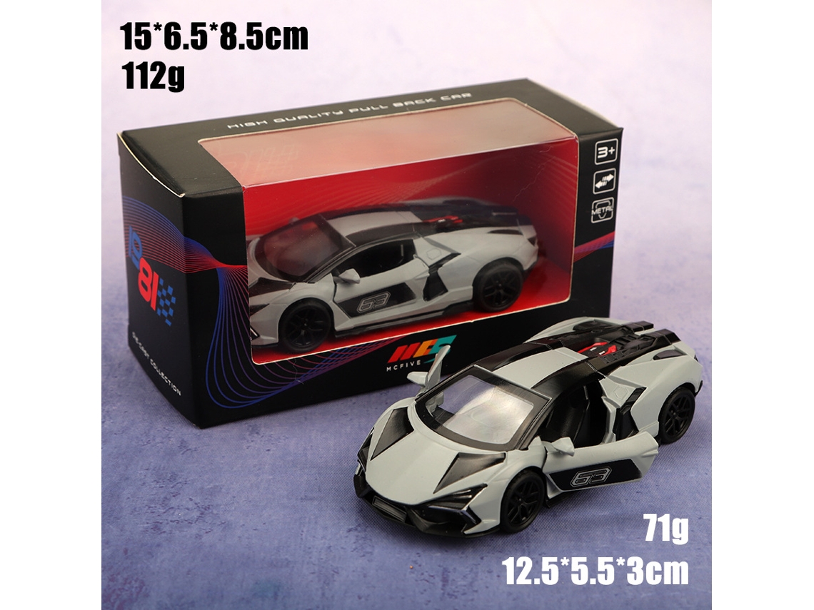 Coche De Juguete Infantil A Escala 1/36, De Aleación Realista Y Con Mecanismo De Retroceso.