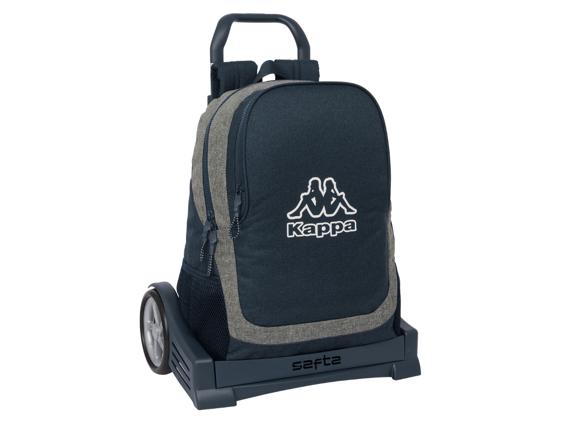 Mochila Escolar con Ruedas KAPPA Dark navy (Gris - Azul marino - Poliéster 600D)