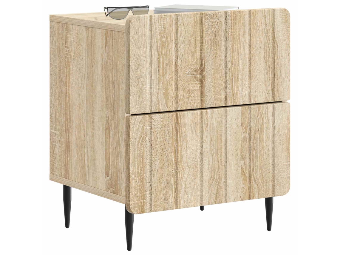 Maison Exclusive - Armario De Noche 2 Pcs Roble Sonoma 43 X 34,5 X 49,5 Cm