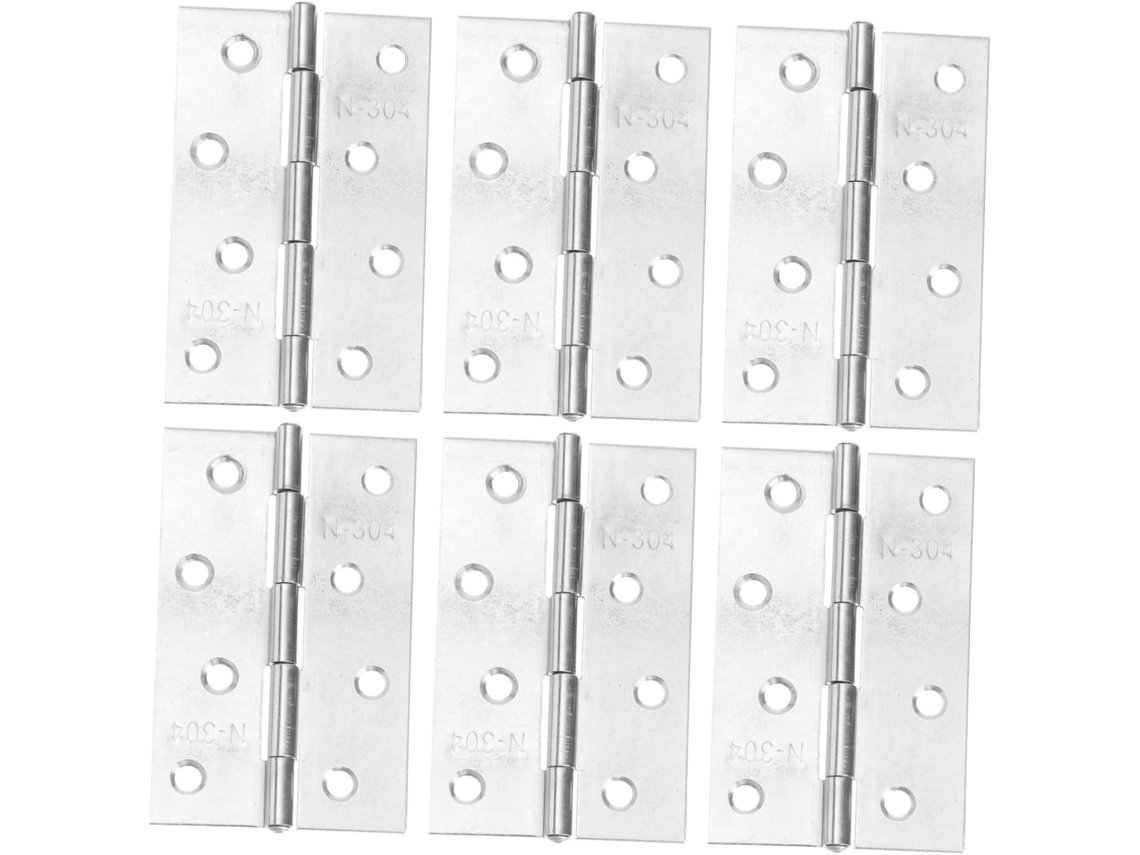6 Piezas De Bisagras De Puerta Con Resorte, Bisagras De Acero Inoxidable, Accesorios Pequeños