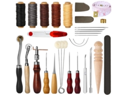 Kit De Costura De Cuero Diy De 31 Piezas Con Herramientas De Costura A Mano Y Ranuradora