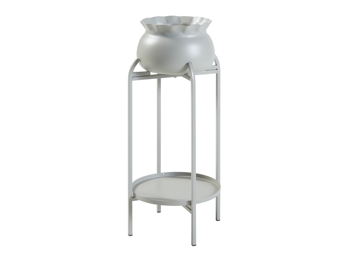 Soporte para plantas Altena 2 niveles Metal [EN.CASA] 81x40x40 cm - Gris claro