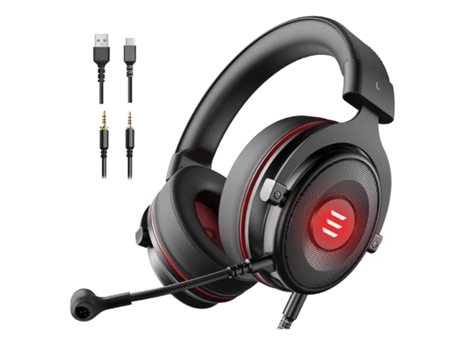 Auriculares Gaming con Micrófono Extraíble Cable de Audio USB y Drivers 3 de 5 Mm 50 Protectores Blandos Auriculares BISBISOUS