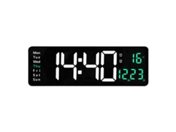 Reloj digital grande de 16, pantalla funcional, simple, para sala de estar RNEMITERY