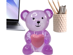 Decoración Genérica Con Estatua De Oso, Figura De Animal De Resina Con Corazón Decoración De Escritorio Con Oso - Para