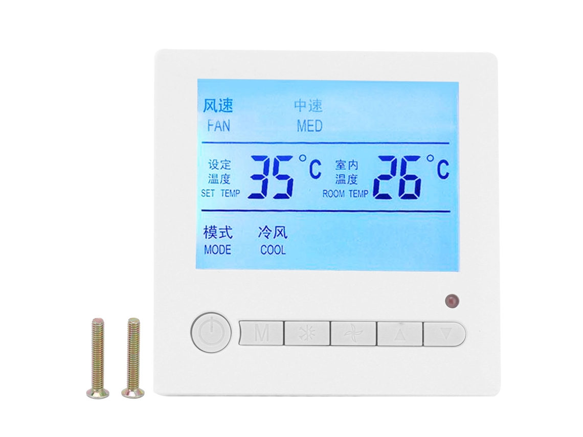 Termostato Lcd Inteligente Para Panel De Control De Temperatura De Aire Acondicionado Con Ventilador Y Serpentín Ac220v
