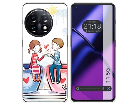 Funda Silicona para Oneplus 11 5G diseño Café Dibujos