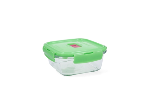 Fiambrera Hermética LUMINARC Pure Box Holy Cuadrada Verde Vidrio 760 ml