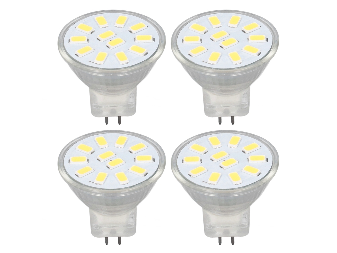 2026-4pcs/set Bombilla Led Mr11 Con Base De Agujas 360° Disipación De Calor 3w 12 Leds Luz Fría