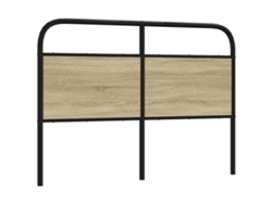 Cabecero De Acero Y Madera De Ingeniería Roble Sonoma 120 Cm