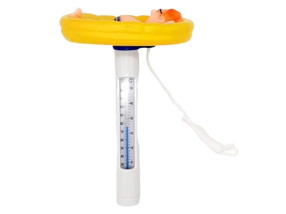 Termómetro flotante de piscina con dibujos animados, termómetro de plástico para piscina, termómetro para bañera GOKOCO