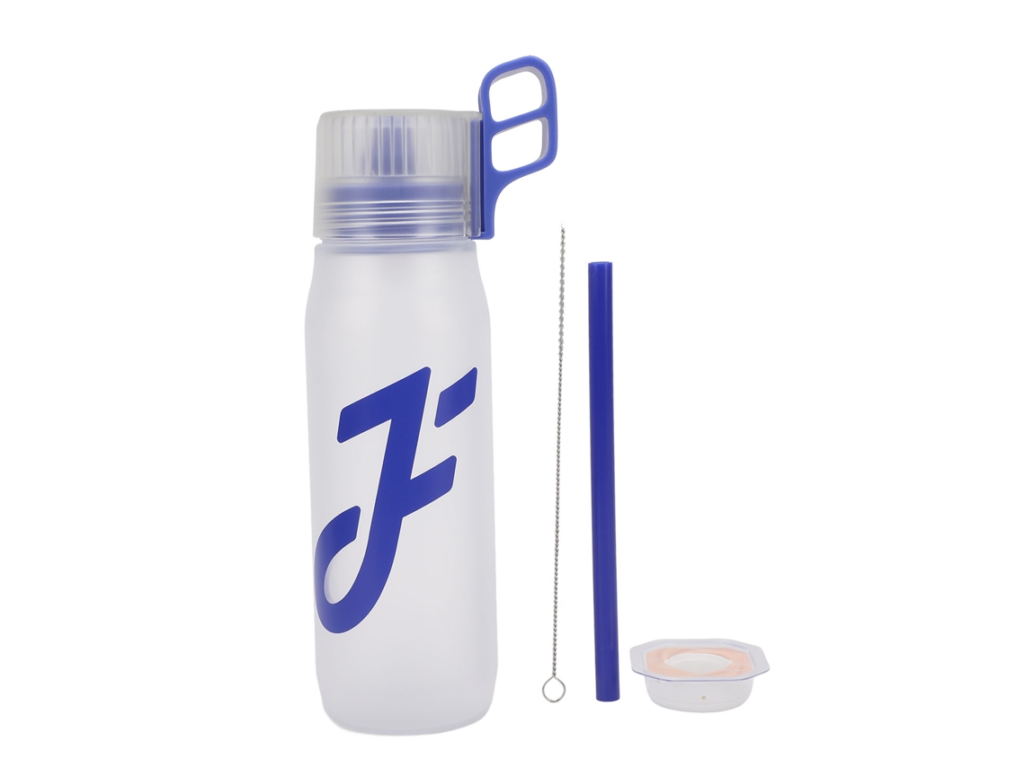 Kit De Inicio De Agua Perfumada, Botella Azul De 650 Ml Con Cápsulas De Té Con Leche.