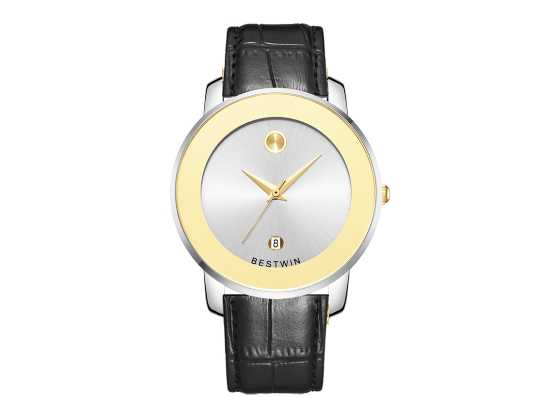 Reloj De Cuarzo Para Hombre (de Piel Blanca)