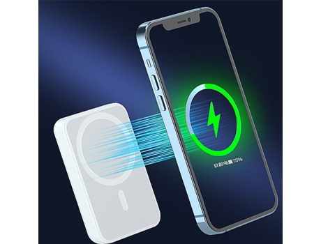 PowerBank Magnético 5000mAH para Apple Iphone 13 Pro Max Cinza