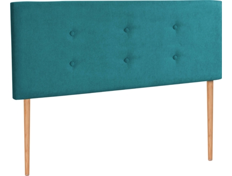 Cabecero DHOME con Patas (Turquesa - Tela - 110 x 5 x 105 cm)