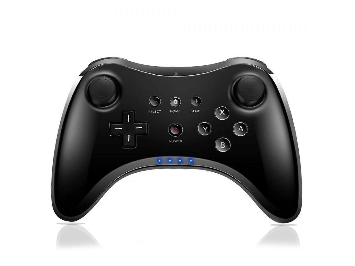 Mando Pro para Wii U, mando inalámbrico para consola Nintendo Wii U, joystick con dos joysticks analógicos Hengjian (negro)