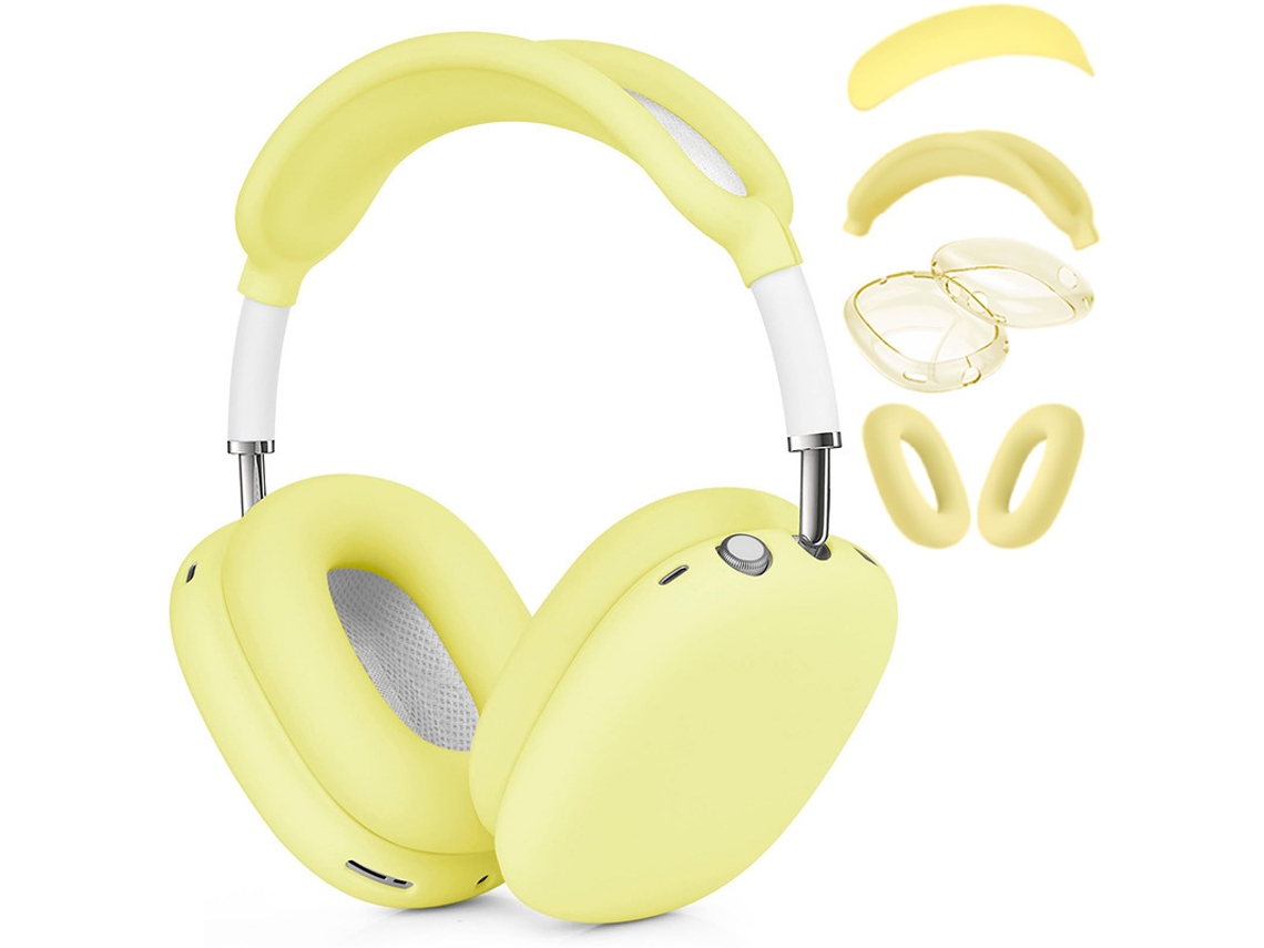 Funda De Silicona Para Airpods Max, Tpu Suave, Resistente A Golpes Y Arañazos, Juego De 4 Piezas. Amarillo Czhhmart