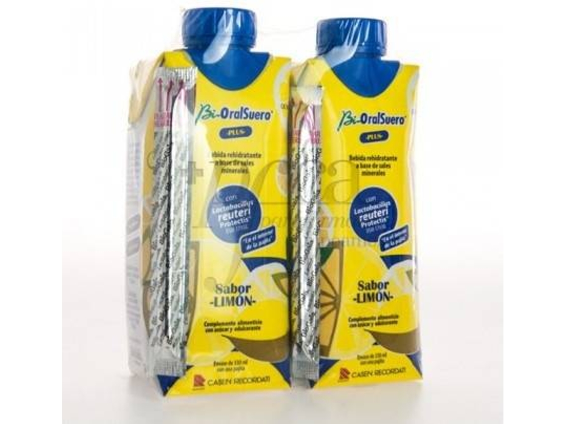 Complemento Alimentar CASEN RECORDATI Bi-Oral Soro Plus Limão (2 unidades de 330ml)
