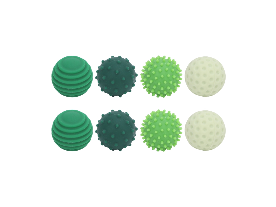 Ats-8 Pelotas De Silicona Texturizadas Para Dedos Sensoriales Para Alivio Del Estrés Viaje Trabajo Hogar Verde